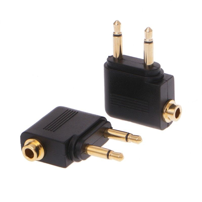 Earphone Splitter Jack - 1 Buah Headphone Maskapai Pesawat 3.5Mm