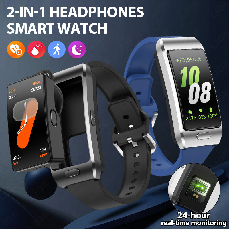 Wireless Earbuds Tws - LIGE Jam Tangan Pintar Baru Earbud