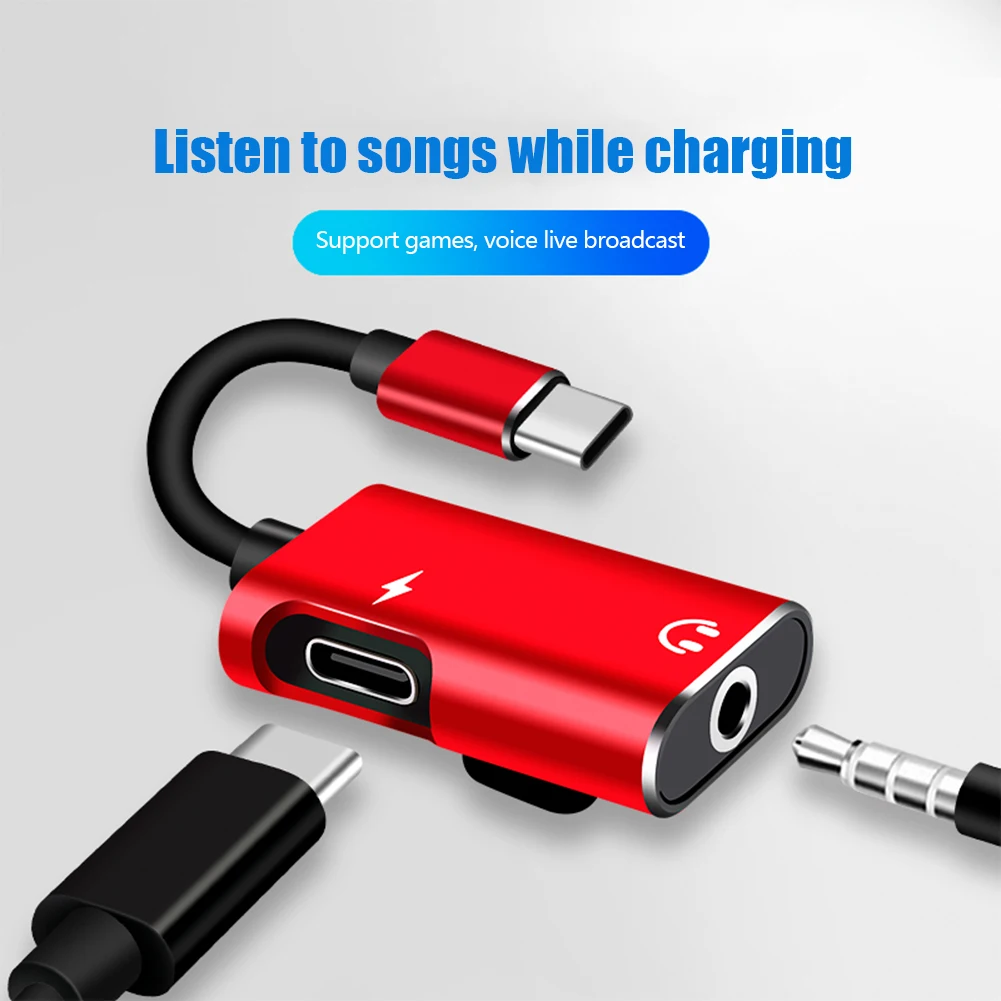 Earphone Splitter Jack - Adaptor Type C ke Jack 3.5mm