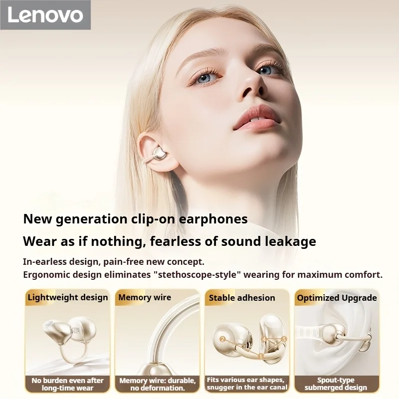 Earbud Nirkabel Asli Lenovo XA - Sports Earphone Hook ulasan dan harga