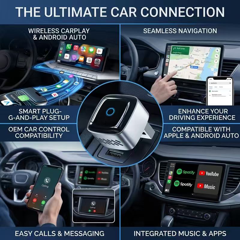 DRNVIYNC 2 in 1 Adaptor CarPla - Bluetooth Adapter Receiver ulasan dan harga