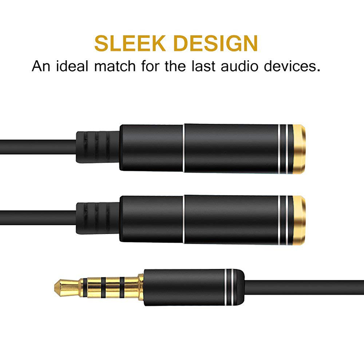 3.5Mm Mic Y Mobile Audio Split - Earphone Splitter Jack ulasan dan harga